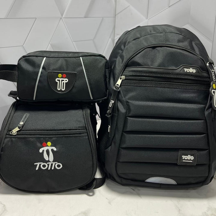 BOLSO TRIO MORRAL TOTTO NEGRO (REPLICA)